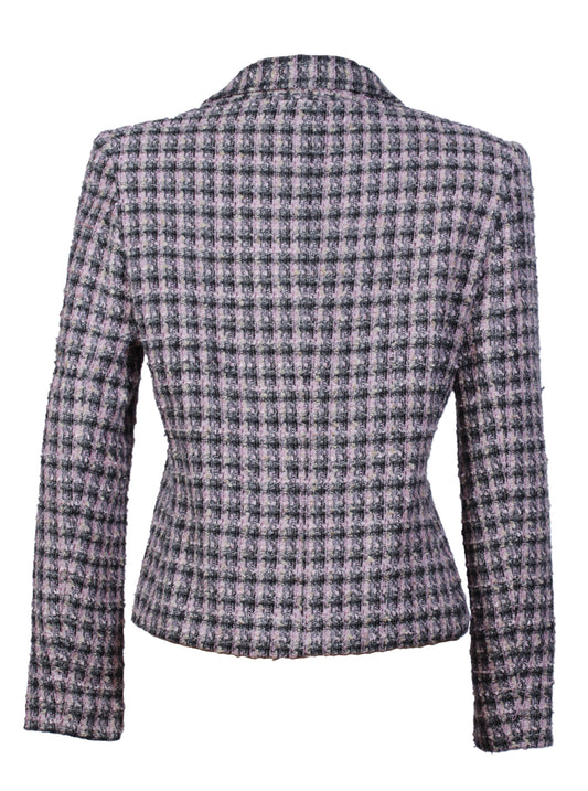 Blazer mujer elegante con patrón estructurado formal | Talla 46