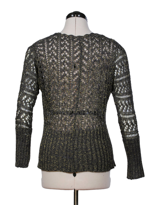 Tejido calado brillo sutil manga larga | Talla S