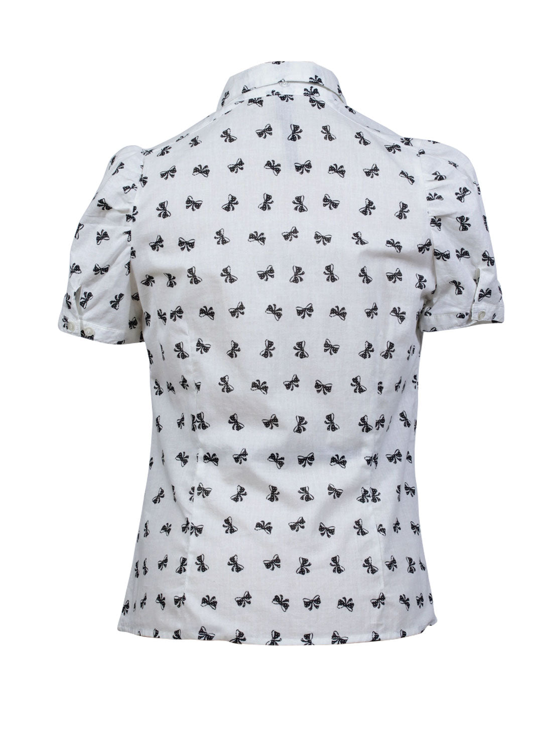 Blusa estampada lazo manga corta | Talla M