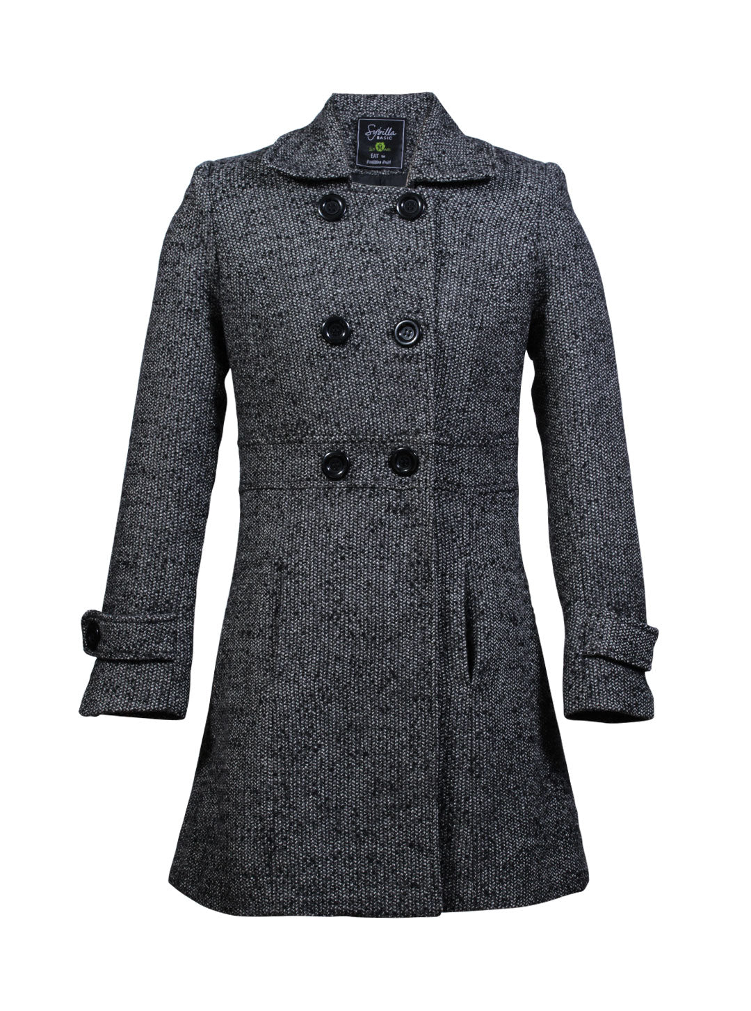 Abrigo gris espiga | Talla M