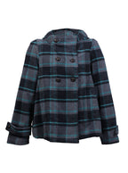 Abrigo cuadros doble botonadura | Talla 44