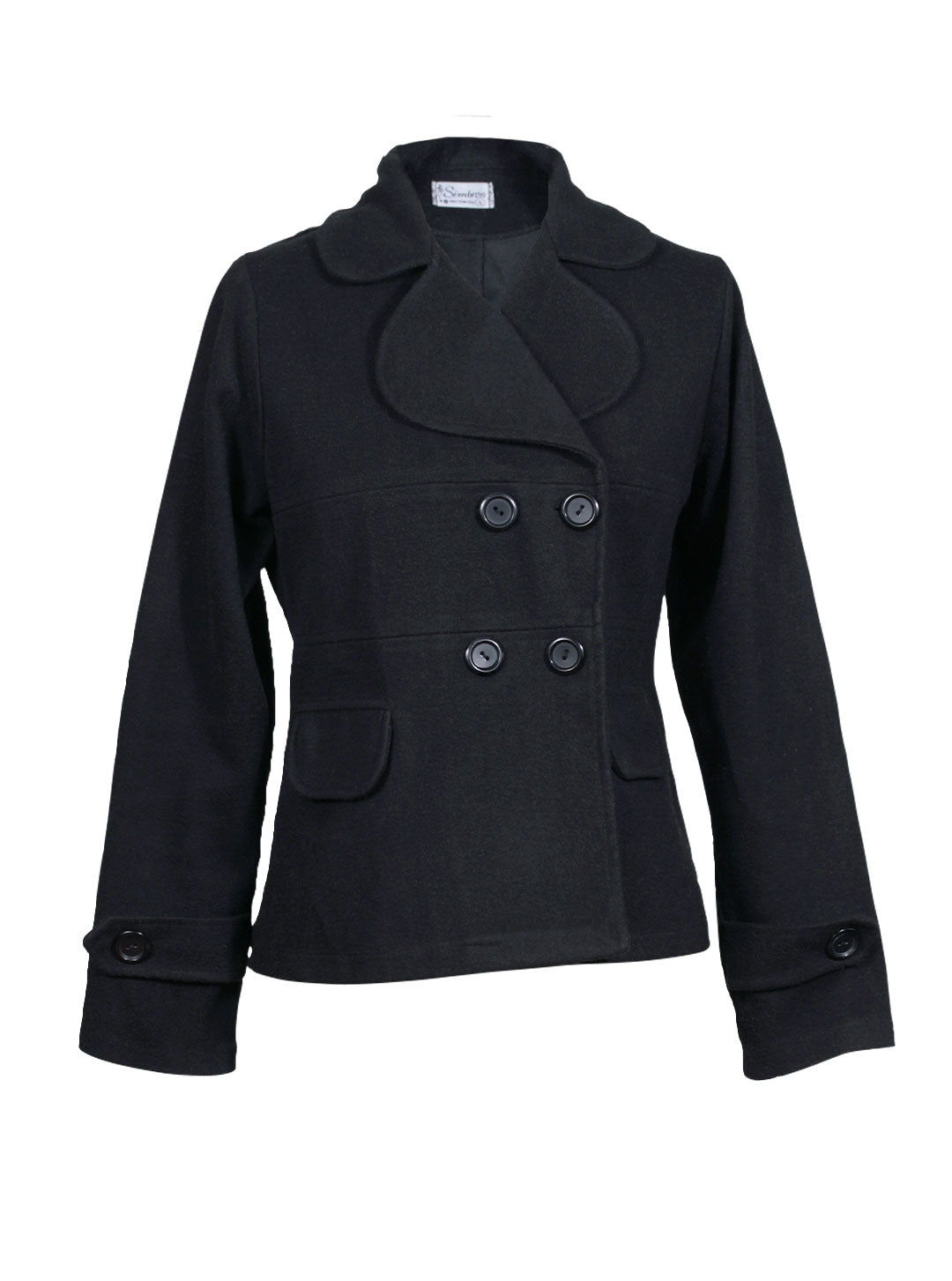 Montgomery mujer corto abrigo invierno clásico | Talla L
