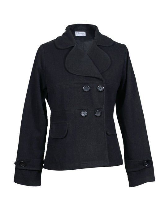 Montgomery mujer corto abrigo invierno clásico | Talla L