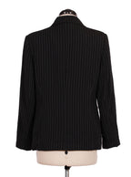 Blazer negro rayas finas corte clásico estructurado | Talla 44