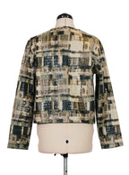 Chaqueta textura tipo reptil tonos tierra corte corto | Talla L