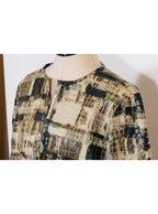 Chaqueta textura tipo reptil tonos tierra corte corto | Talla L