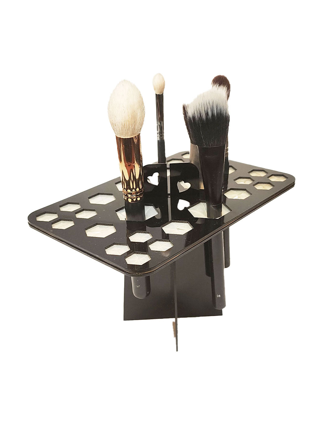 Organizador y secador de brochas de maquillaje