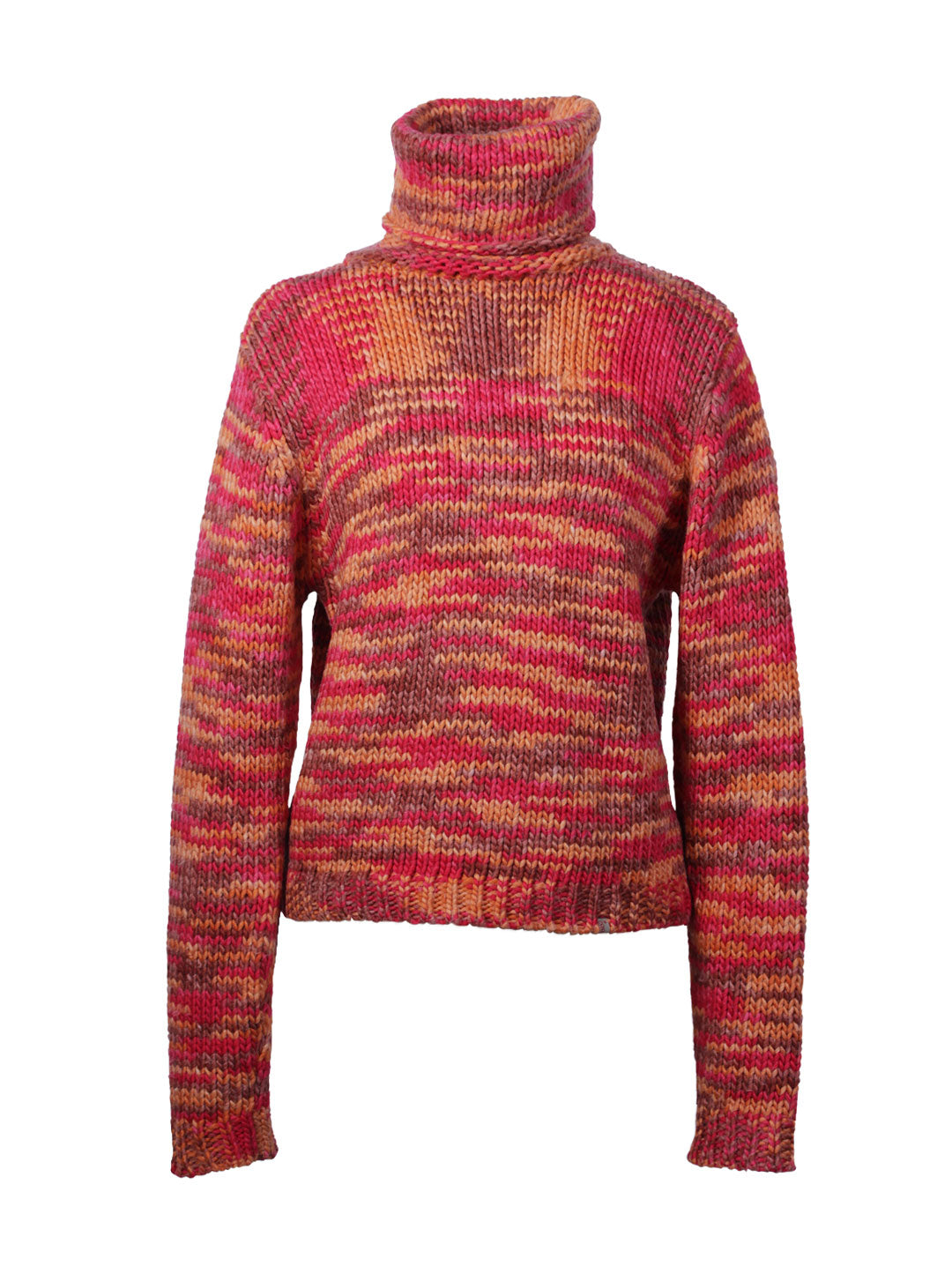 Chaleco tejido grueso cuello alto multicolor | Talla M
