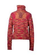 Chaleco tejido grueso cuello alto multicolor | Talla M