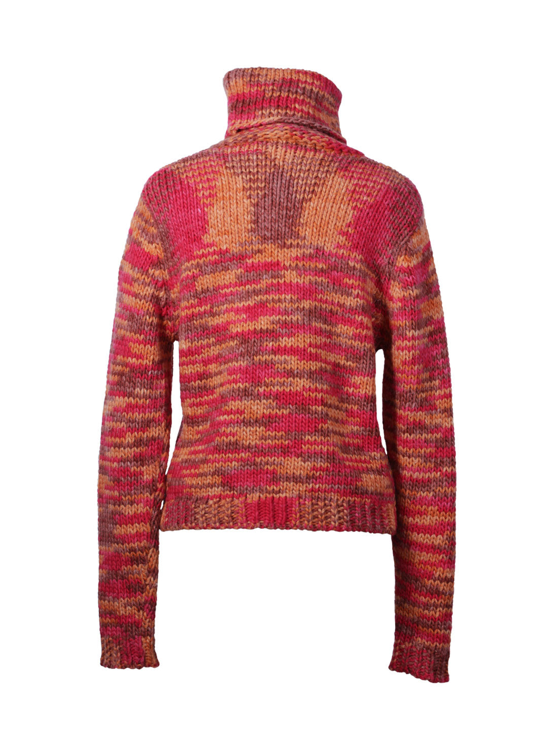 Chaleco tejido grueso cuello alto multicolor | Talla M