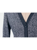 Cardigan jaspeado bolsillos frontales | Talla M