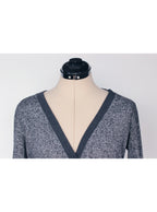 Cardigan jaspeado bolsillos frontales | Talla M