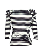 Chaleco Rayado Con Volantes | Talla L