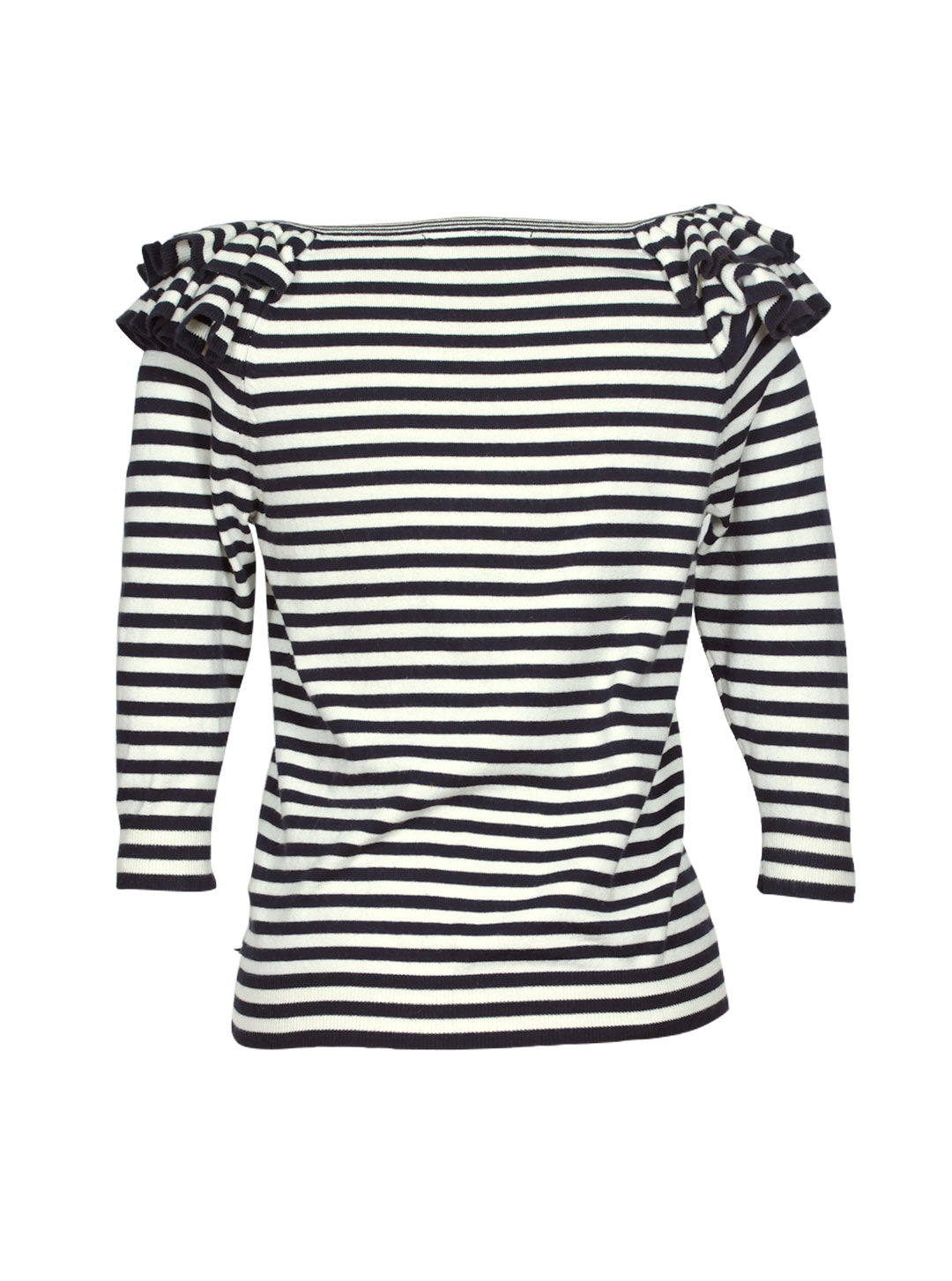 Chaleco Rayado Con Volantes | Talla L
