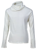 Suéter blanco cuello bote caído | Talla L