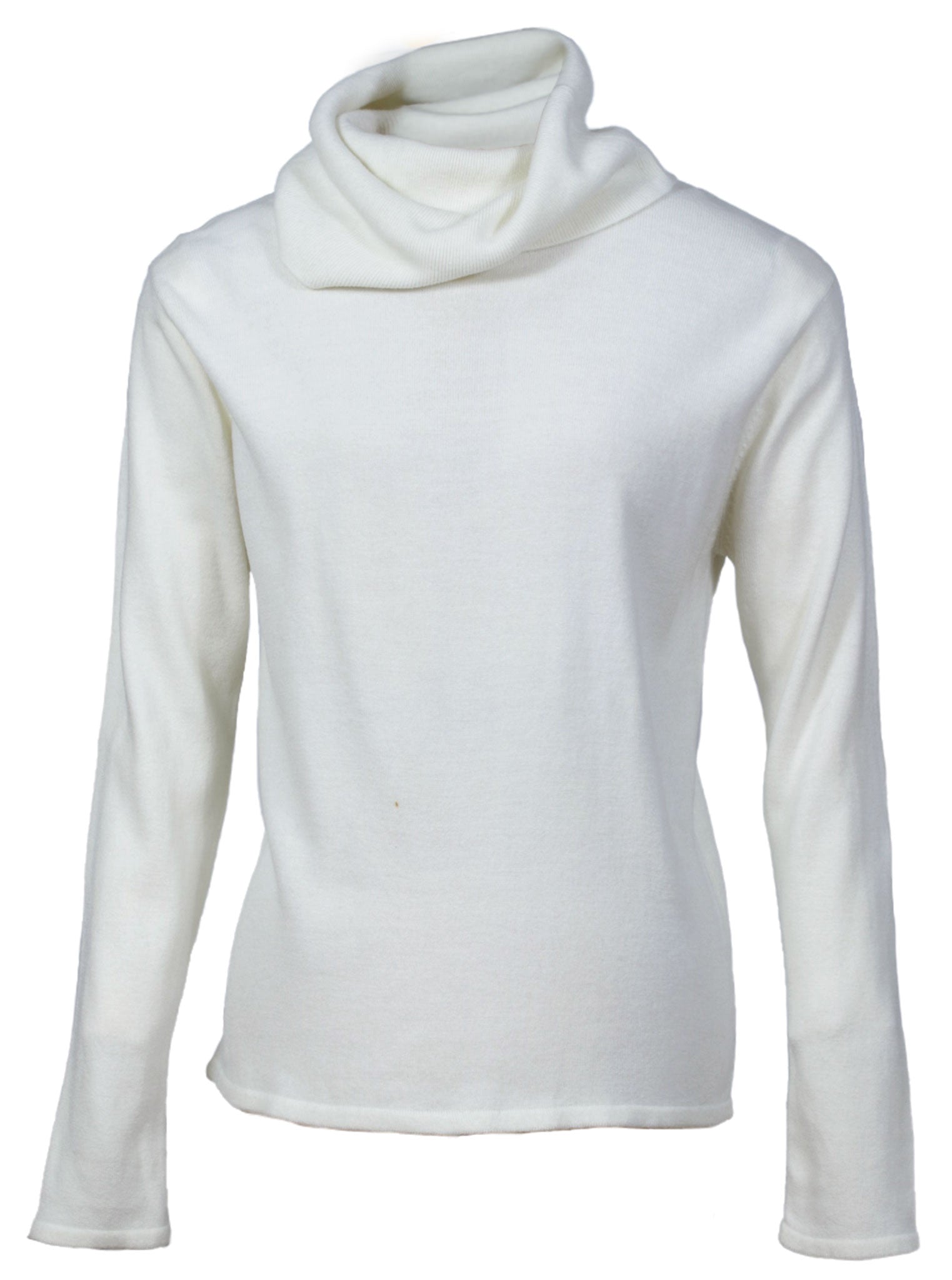 Suéter blanco cuello bote caído | Talla L