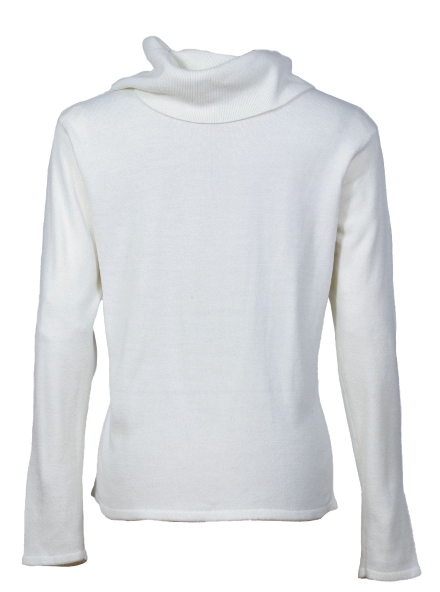 Suéter blanco cuello bote caído | Talla L
