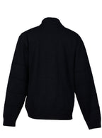 Chaleco negro cuello alto con bloques geométricos | Talla M