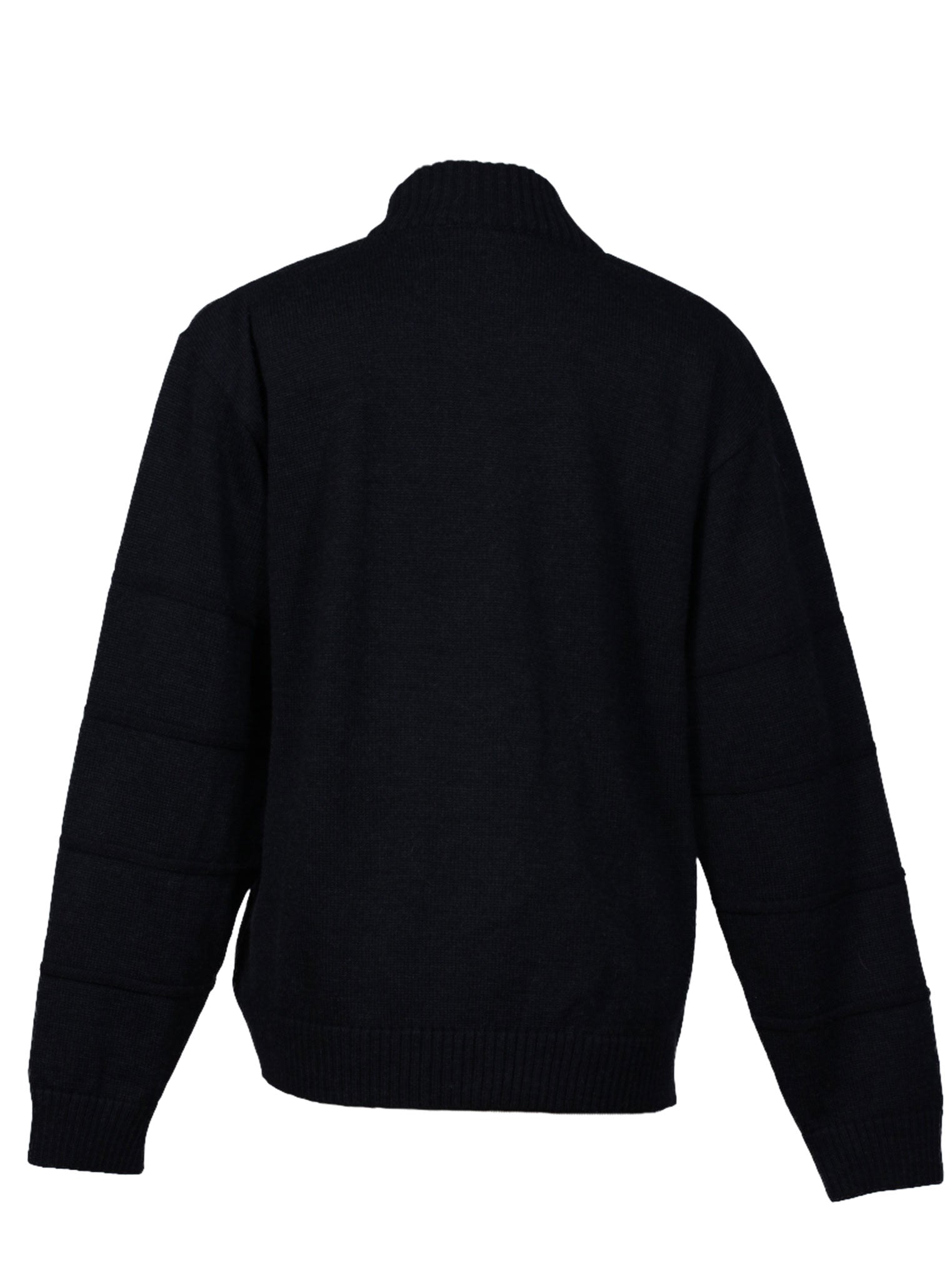 Chaleco negro cuello alto con bloques geométricos | Talla M