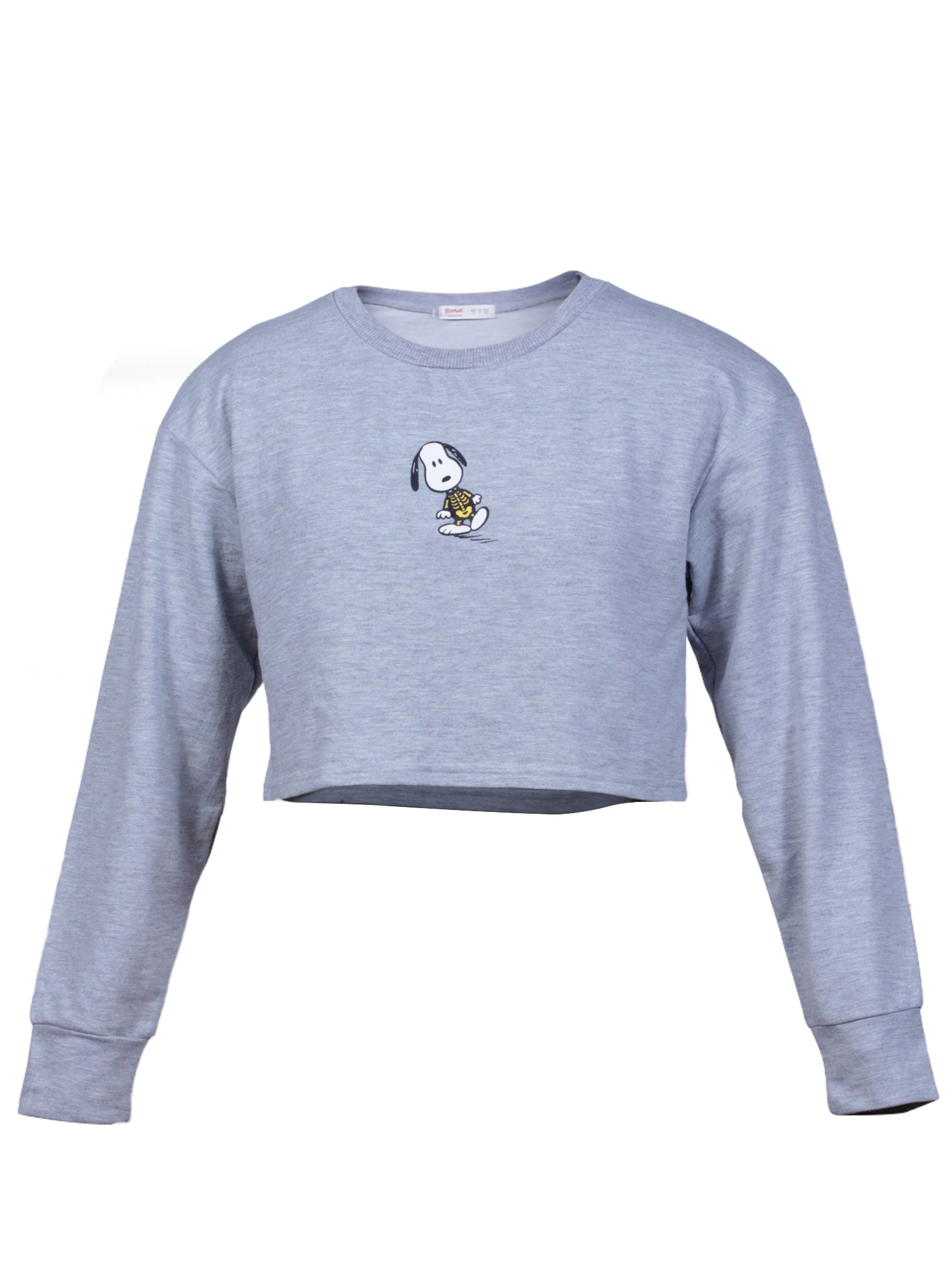 Polerón crop Snoopy bordado algodón | Talla S