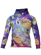 Polerón estampado gatos tacos galaxia | Talla XS
