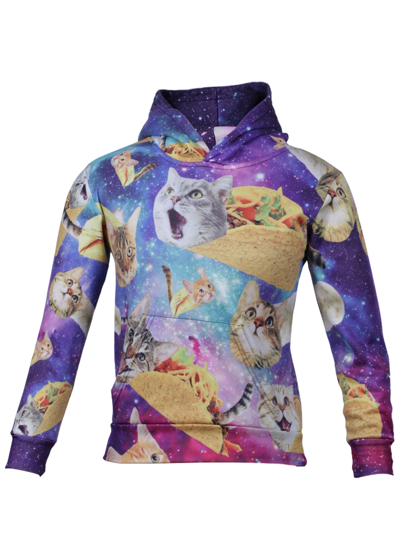 Polerón estampado gatos tacos galaxia | Talla XS