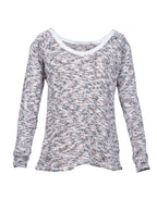 Sweater liviano jaspeado cuello redondo | Talla L