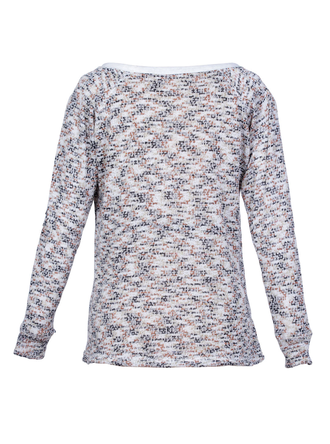 Sweater liviano jaspeado cuello redondo | Talla L