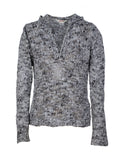 Chaleco tejido jaspeado con capucha | Talla M