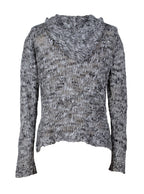 Chaleco tejido jaspeado con capucha | Talla M