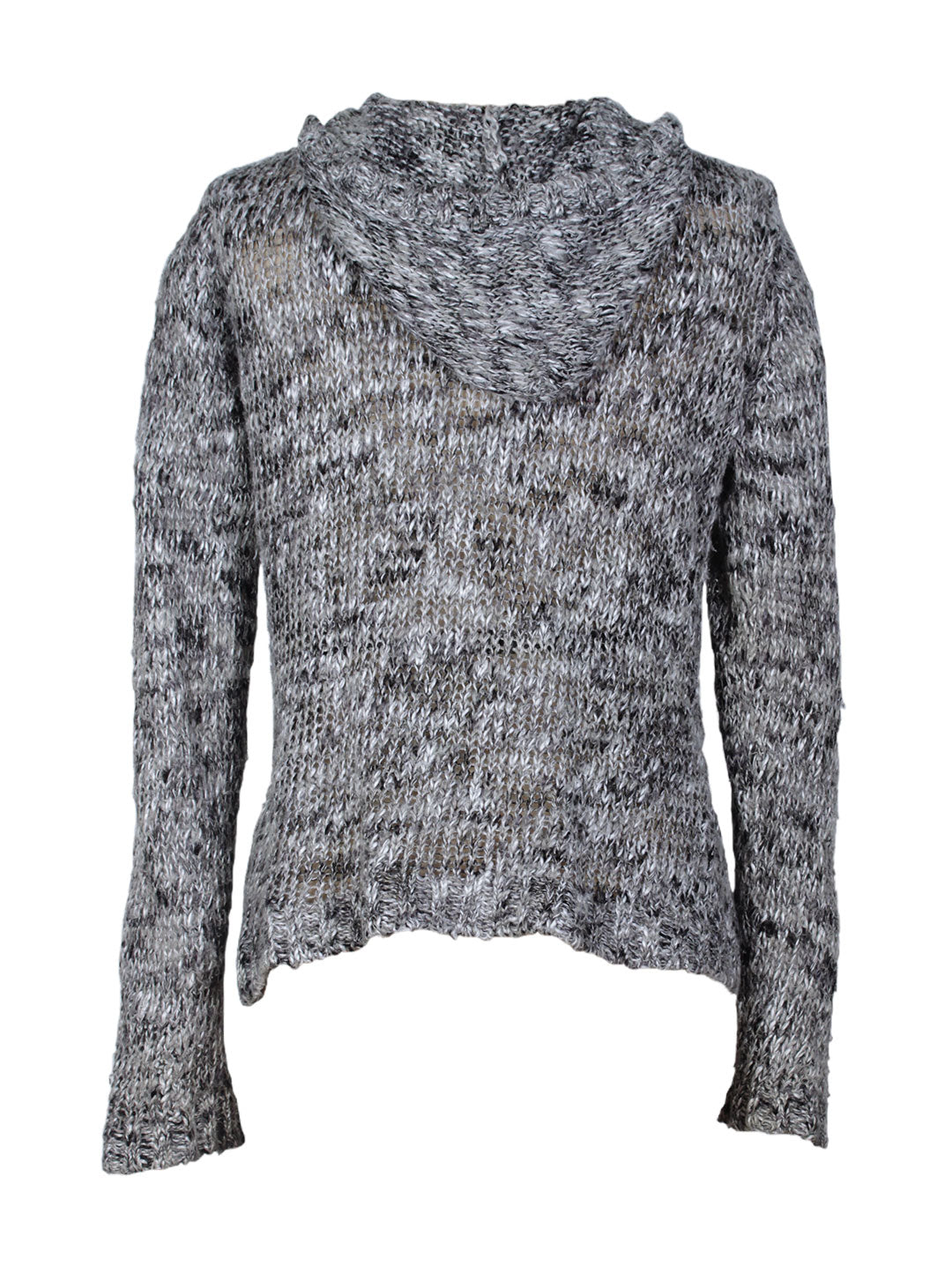 Chaleco tejido jaspeado con capucha | Talla M