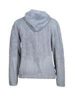 Polerón chiporro gris con gorro y cierre | Talla M