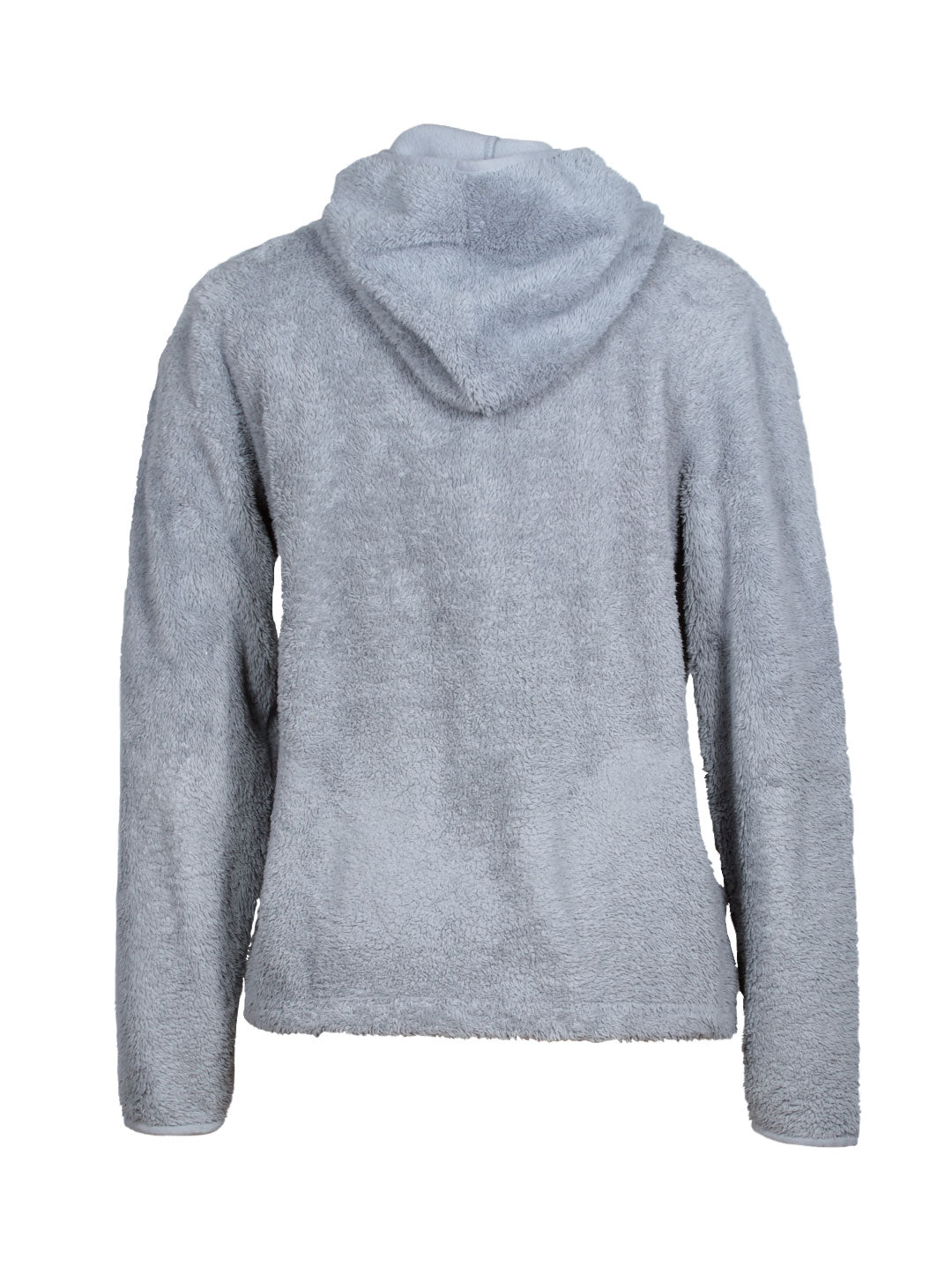 Polerón chiporro gris con gorro y cierre | Talla M