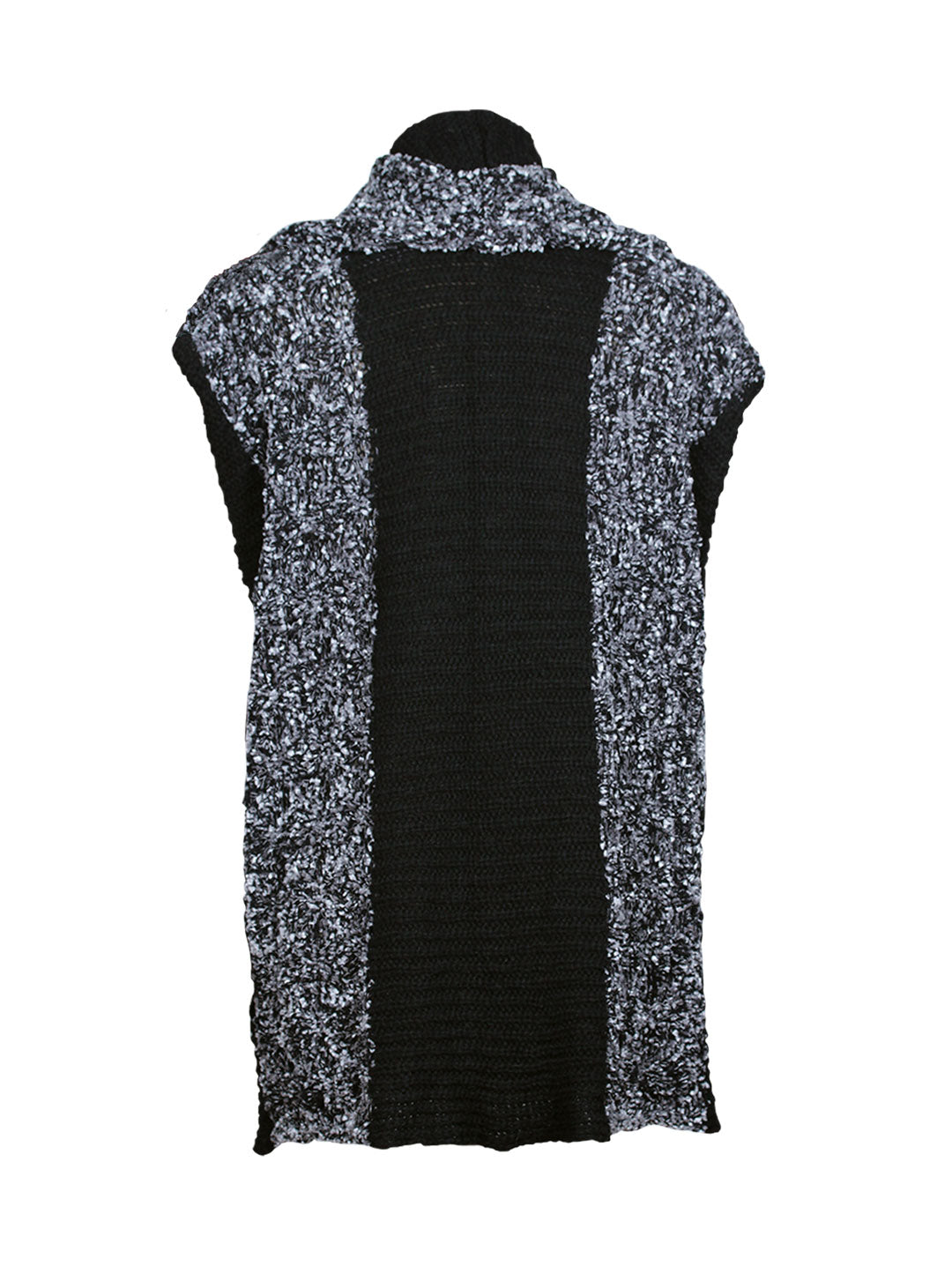 Chaleco Abierto Bicolor Tejido | Talla M