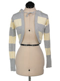 Cardigan corto con capucha y amarra frontal | Talla S