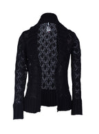 Cardigan calado abierto manga larga textura gruesa | Talla L