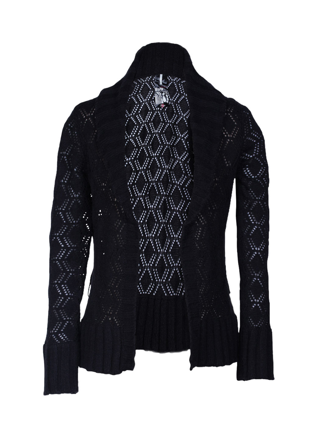 Cardigan calado abierto manga larga textura gruesa | Talla L