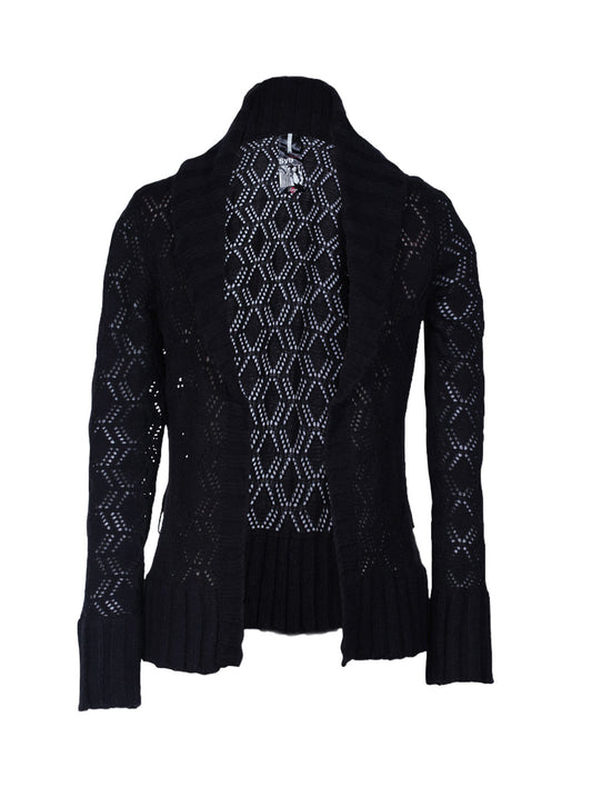 Cardigan calado abierto manga larga textura gruesa | Talla L