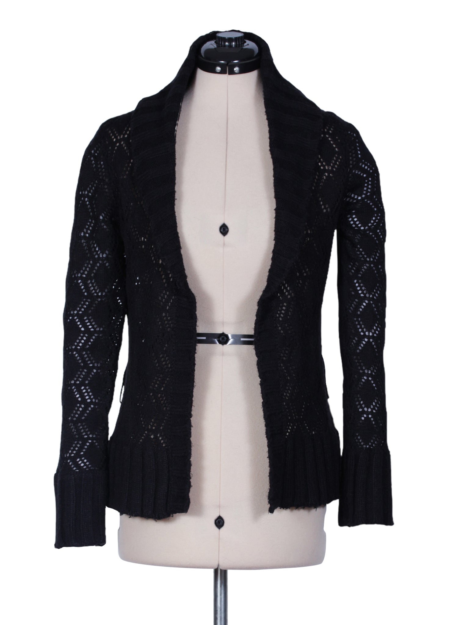 Cardigan calado abierto manga larga textura gruesa | Talla L