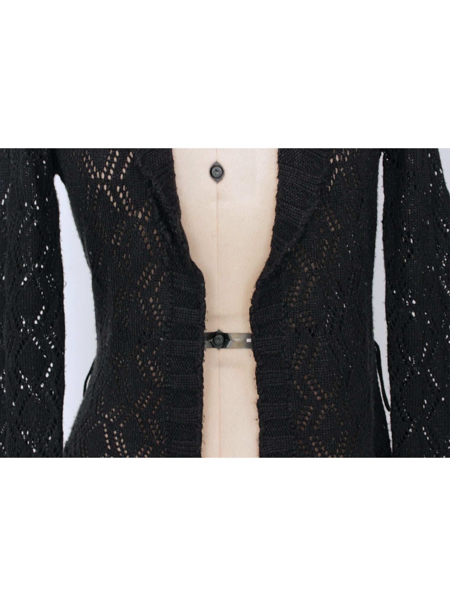 Cardigan calado abierto manga larga textura gruesa | Talla L
