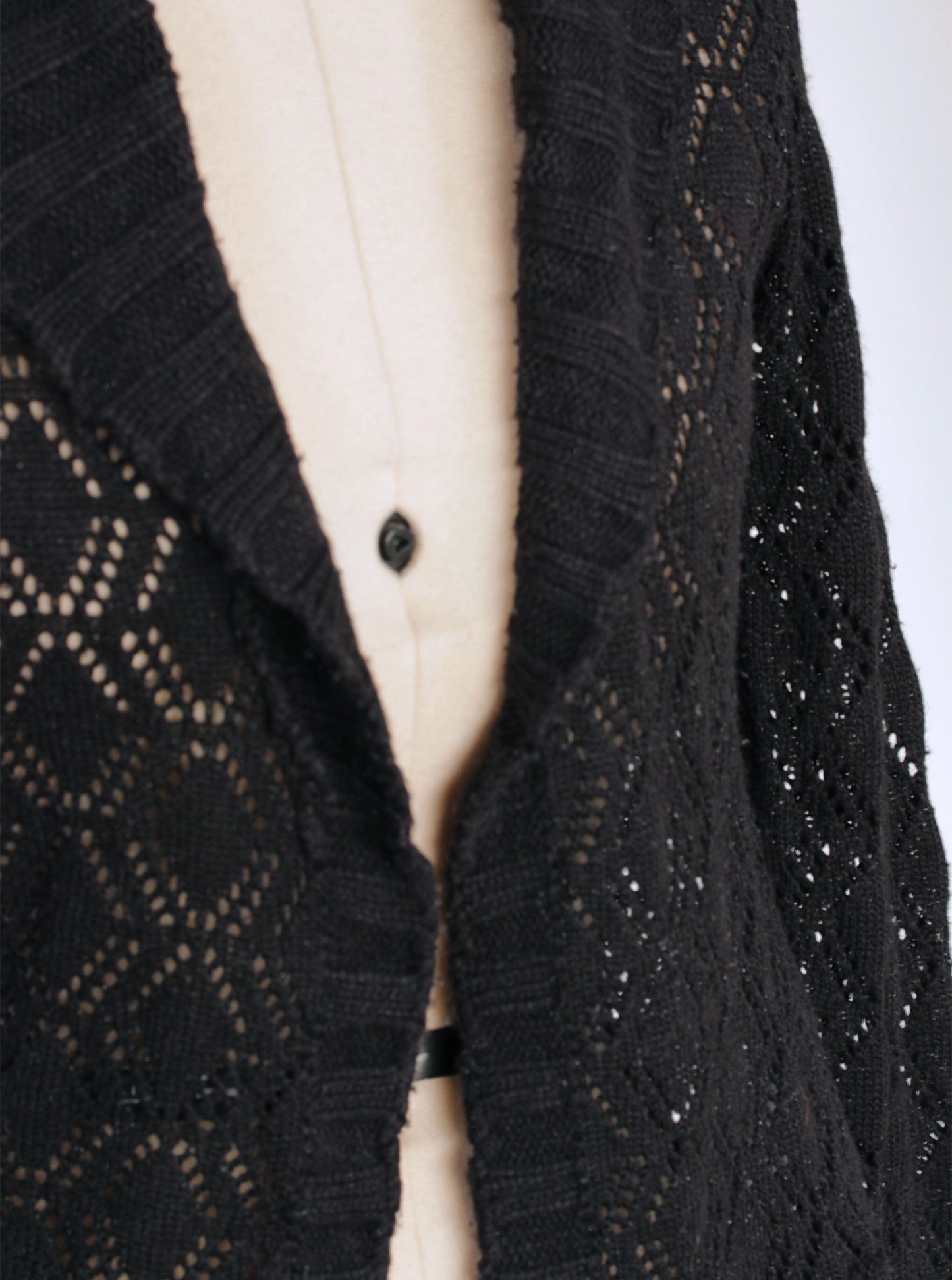 Cardigan calado abierto manga larga textura gruesa | Talla L