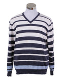 Sweater rayado cuello V hombre | Talla XL