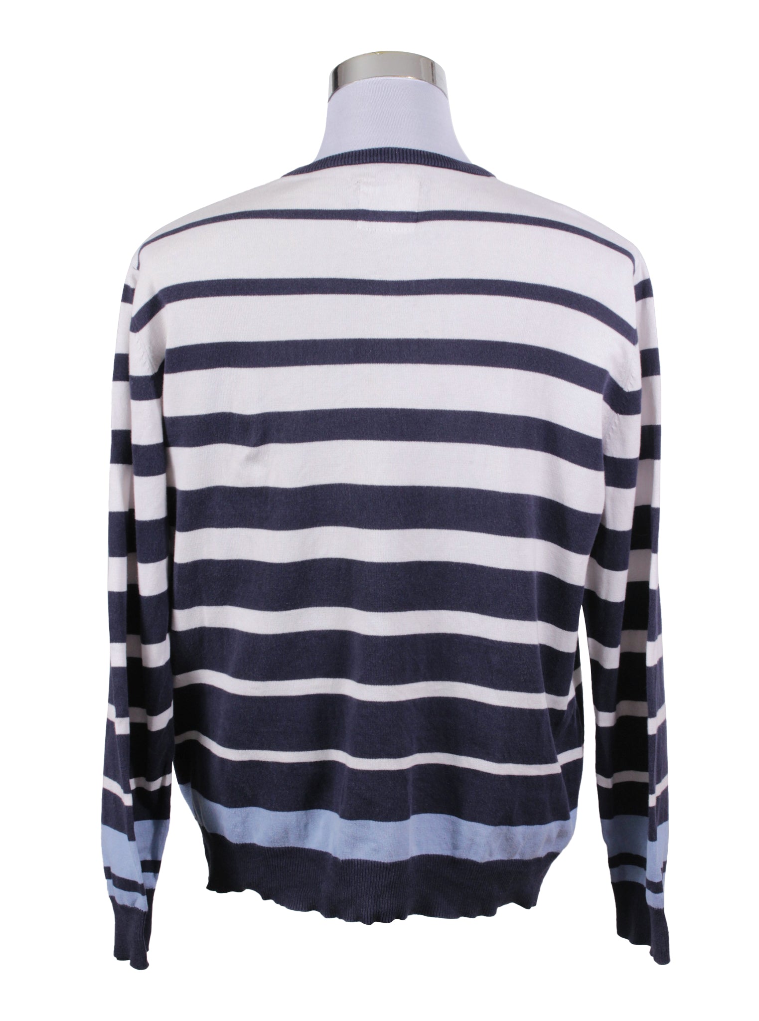Sweater rayado cuello V hombre | Talla XL
