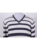 Sweater rayado cuello V hombre | Talla XL