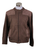 Chaleco tejido café con cierre Newport | Talla L