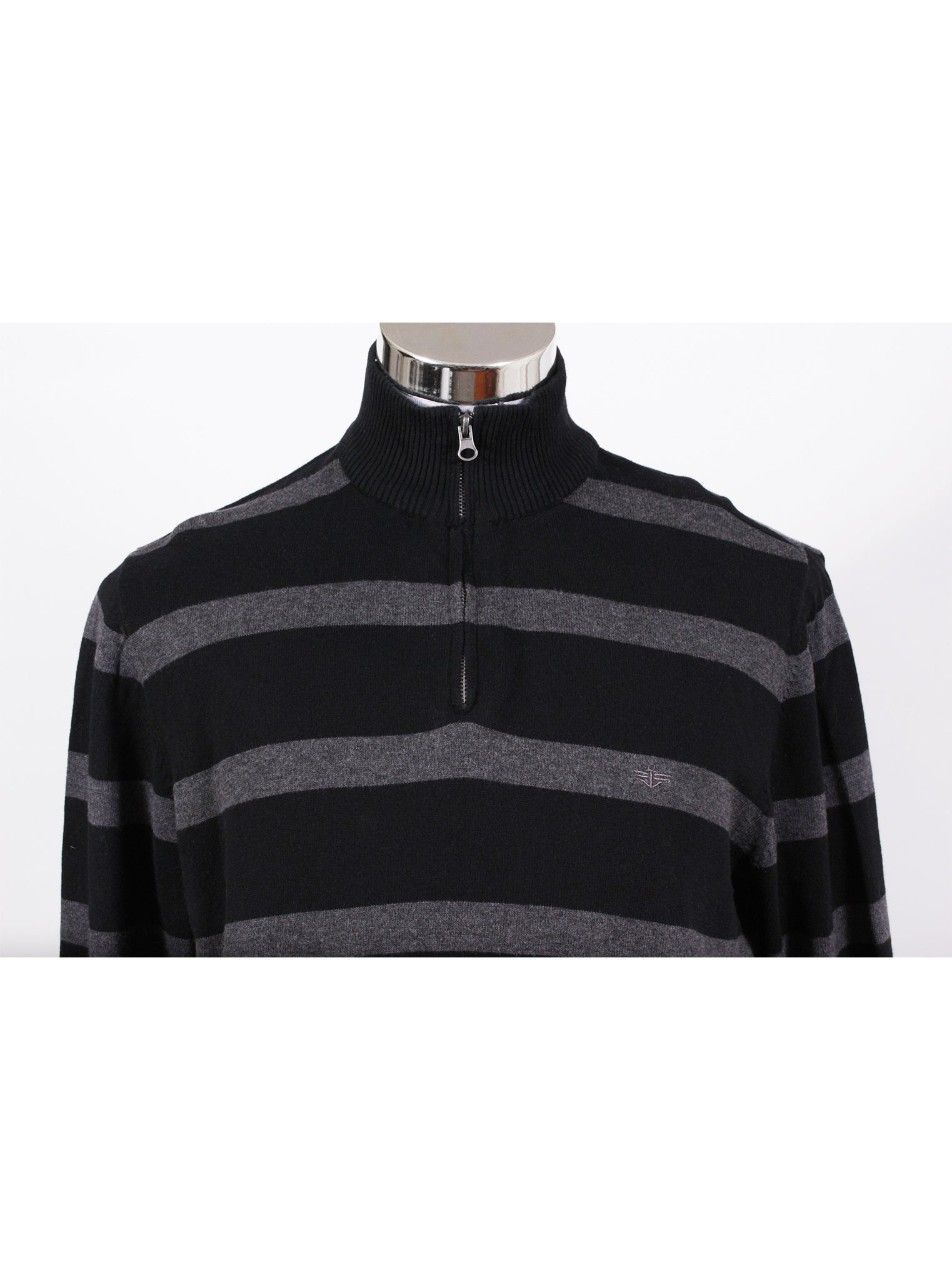 Chaleco rayado con cierre y cuello alto Dockers | Talla L
