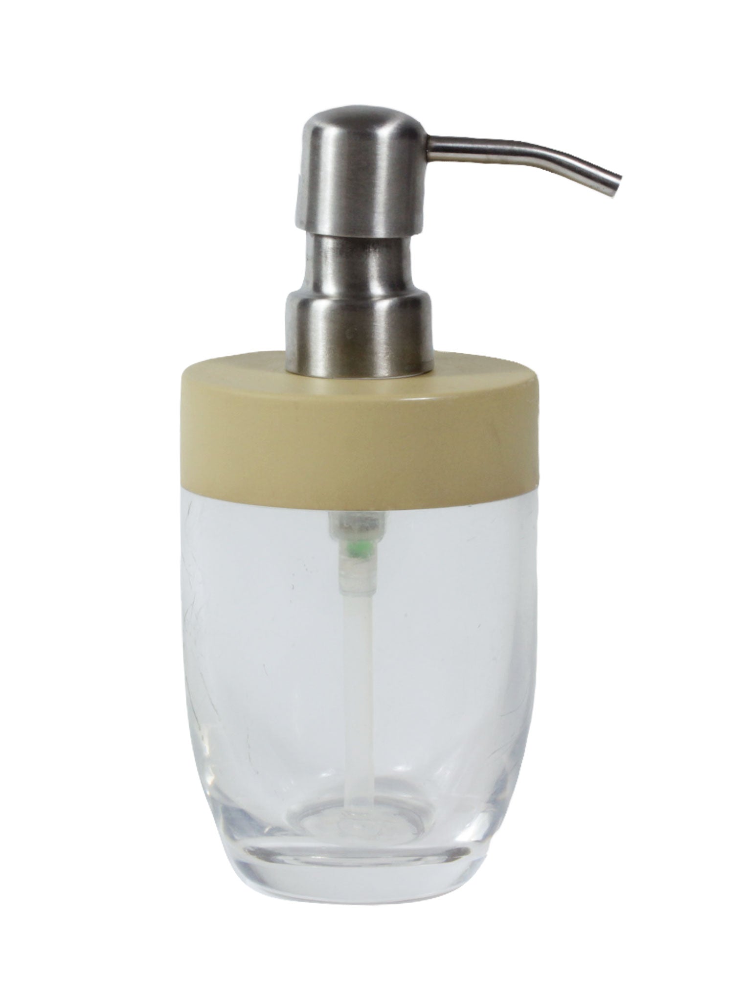 Dispensador de jabón transparente con bomba metálica | 250 ml