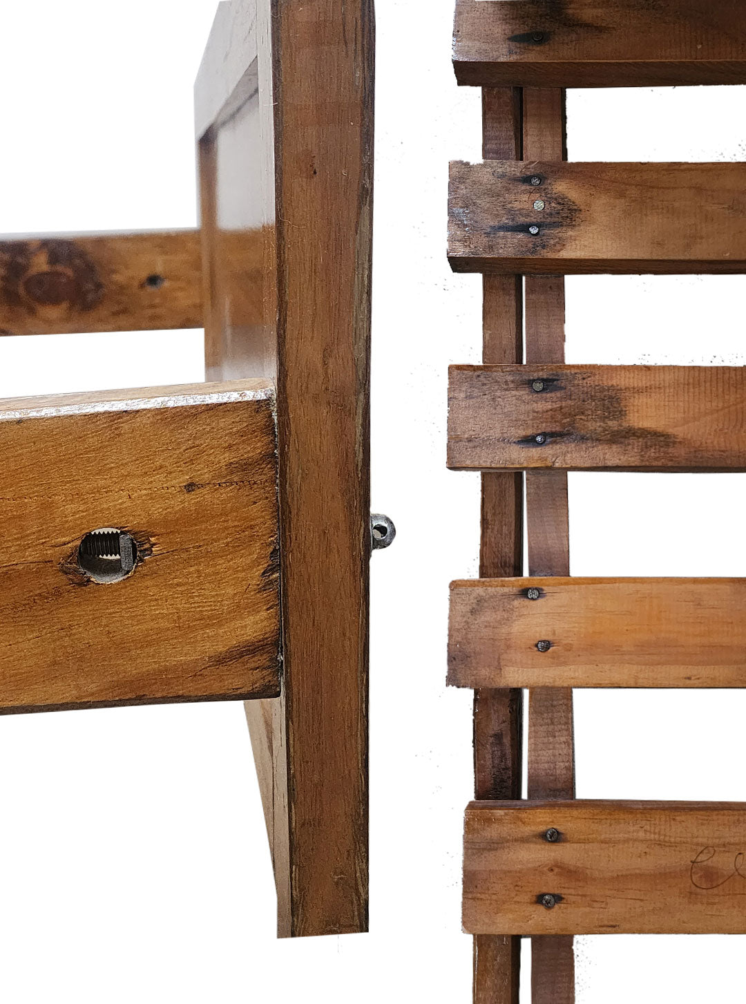 Cama plaza y media de madera con colchón