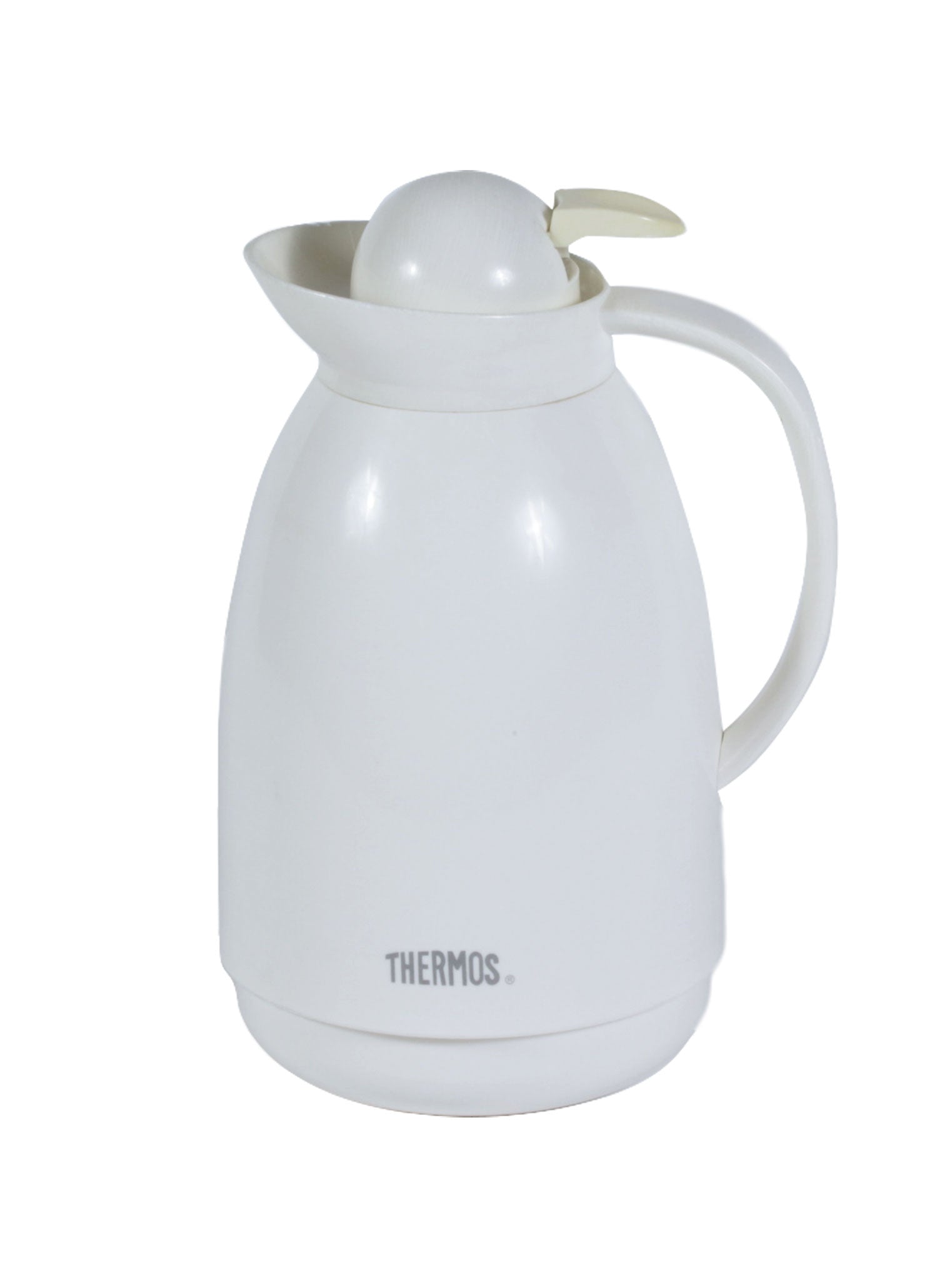 Termo Thermos blanco con tapa dispensadora