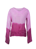 Blusa degradé bordada ligera | Talla L